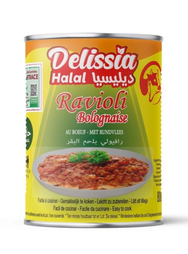 RAVIOLIS Bolognaise 15 % Delissia Halal 786 CertiTRACE